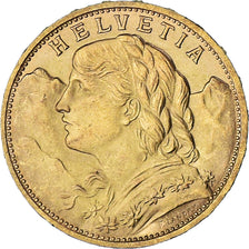 Suiza, 20 Francs, 1930, Bern, EBC+, Oro, KM:35.1