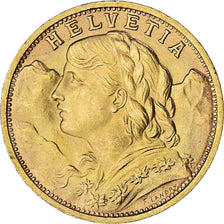 Moneta, Szwajcaria, 20 Francs, 1935, Bern, MS(60-62), Złoto, KM:35.1