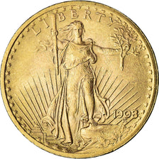 Monnaie, États-Unis, Saint-Gaudens, $20, Double Eagle, 1908, U.S. Mint