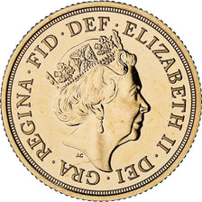 Gran Bretaña, Elizabeth II, Sovereign, 2016, FDC, Oro