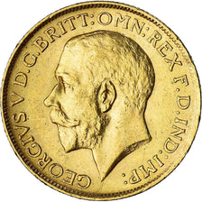 Münze, Australien, George V, Sovereign, 1918, Sydney, VZ, Gold, KM:29