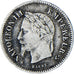 Moneda, Francia, Napoleon III, 20 Centimes, 1867, Strasbourg, BC+, Plata