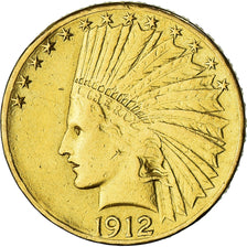 United States, Indian Head, $10, Eagle, 1912, San Francisco, VF(30-35), Gold