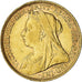 Moneda, Gran Bretaña, Victoria, Sovereign, 1899, MBC+, Oro, KM:785