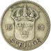 Munten, Zweden, Gustaf V, 25 Öre, 1931, ZF, Zilver, KM:785