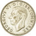 Moeda, Grã-Bretanha, George VI, Florin, Two Shillings, 1944, EF(40-45), Prata