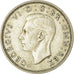 Moneta, Gran Bretagna, George VI, Florin, Two Shillings, 1945, BB+, Argento