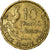 Moneta, Francia, Guiraud, 10 Francs, 1954, Paris, MB+, Alluminio-bronzo