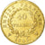 Moneda, Francia, Napoléon I, 40 Francs, 1809, Lille, edge error PROTEGELA, MBC