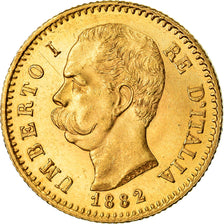 Coin, Italy, Umberto I, 20 Lire, 1882, Rome, MS(63), Gold, KM:21