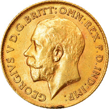 Münze, Großbritannien, George V, 1/2 Sovereign, 1914, VZ, Gold, KM:819