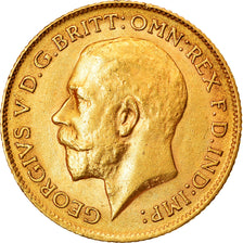 Moeda, Grã-Bretanha, George V, 1/2 Sovereign, 1913, AU(55-58), Dourado, KM:819