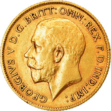 Moneda, Gran Bretaña, George V, 1/2 Sovereign, 1912, London, MBC+, Oro, KM:819