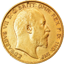 Münze, Großbritannien, Edward VII, 1/2 Sovereign, 1910, VZ+, Gold, KM:804