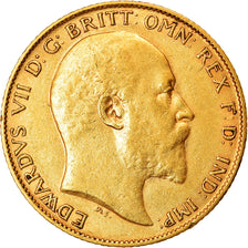 Monnaie, Grande-Bretagne, Edward VII, 1/2 Sovereign, 1909, SUP, Or, KM:804