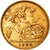 Moneda, Gran Bretaña, Edward VII, 1/2 Sovereign, 1908, London, MBC, Oro, KM:804