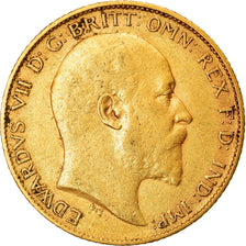 Munten, Groot Bretagne, Edward VII, 1/2 Sovereign, 1907, ZF, Goud, KM:804