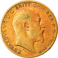 Moneta, Gran Bretagna, Edward VII, 1/2 Sovereign, 1906, BB, Oro, KM:804