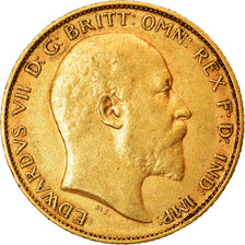 Moneta, Gran Bretagna, Edward VII, 1/2 Sovereign, 1906, BB, Oro, KM:804