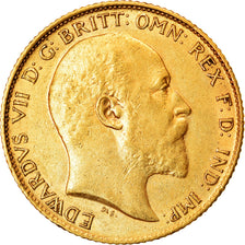 Münze, Großbritannien, Edward VII, 1/2 Sovereign, 1906, VZ, Gold, KM:804