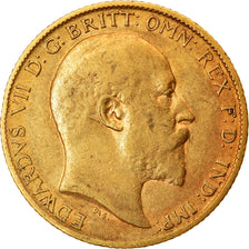 Moneta, Wielka Brytania, Edward VII, 1/2 Sovereign, 1905, EF(40-45), Złoto