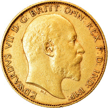 Moneda, Gran Bretaña, Edward VII, 1/2 Sovereign, 1904, MBC, Oro, KM:804