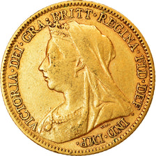 Moeda, Grã-Bretanha, Victoria, 1/2 Sovereign, 1900, London, EF(40-45), Dourado