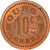 Moneta, Francja, 10 Centimes, 1916, AU(55-58), Miedź, Elie:30.1