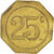 Moneta, Francja, 25 Centimes, EF(40-45), Mosiądz, Elie:20.3