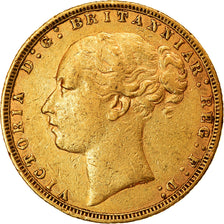 Munten, Groot Bretagne, Victoria, Sovereign, 1876, London, ZF, Goud, KM:752