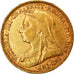 Moneda, Gran Bretaña, Victoria, Sovereign, 1894, MBC+, Oro, KM:785