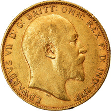 Münze, Großbritannien, Edward VII, Sovereign, 1903, SS+, Gold, KM:805