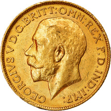 Coin, Great Britain, George V, Sovereign, 1911, AU(55-58), Gold, KM:820