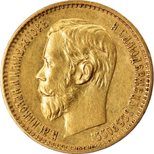 Münze, Russland, Nicholas II, 5 Roubles, 1898, St. Petersburg, SS+, Gold, KM:62