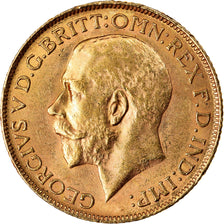 Coin, Great Britain, George V, Sovereign, 1913, London, AU(55-58), Gold, KM:820