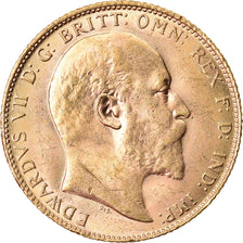 Munten, Groot Bretagne, Edward VII, Sovereign, 1908, UNC-, Goud, KM:805