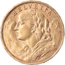 Coin, Switzerland, 20 Francs, 1899, Bern, AU(50-53), Gold, KM:35.1