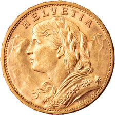 Munten, Zwitserland, 20 Francs, 1915, Bern, PR+, Goud, KM:35.1