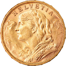 Moneta, Svizzera, 20 Francs, 1915, Bern, SPL, Oro, KM:35.1