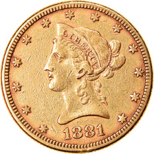 Coin, United States, Coronet Head, $10, Eagle, 1881, U.S. Mint, Philadelphia