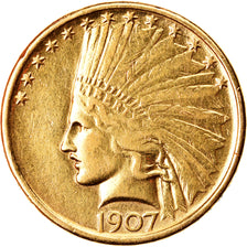 Moneda, Estados Unidos, Indian Head, $10, Eagle, 1907, U.S. Mint, Philadelphia