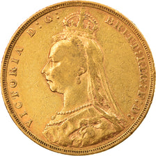 Munten, Groot Bretagne, Victoria, Sovereign, 1891, London, ZF, Goud, KM:767