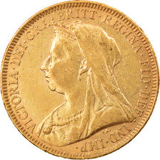 Munten, Groot Bretagne, Victoria, Sovereign, 1893, ZF, Goud, KM:785