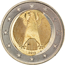 Deutschland, 2 Euro, 2019, Munich, error misaligned core, UNZ, Bi-Metallic