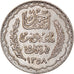 Moneda, Túnez, Ahmad Pasha Bey, 5 Francs, 1939, Paris, EBC, Plata, KM:264