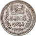 Moneda, Túnez, Ahmad Pasha Bey, 5 Francs, 1936/AH1355, Paris, MBC, Plata