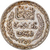 Moneda, Túnez, Ahmad Pasha Bey, 5 Francs, 1936/AH1355, Paris, MBC, Plata