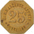 Coin, France, 25 Centimes, EF(40-45), Brass, Elie:10.3