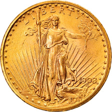 Moneta, Stati Uniti, Saint-Gaudens, $20, Double Eagle, 1908, U.S. Mint