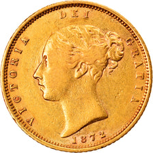 Moeda, Grã-Bretanha, Victoria, 1/2 Sovereign, 1872, London, AU(50-53), Dourado